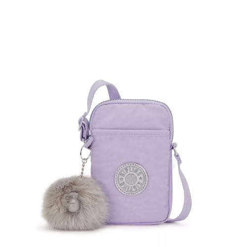 Kipling Bolsa transversal para celular Tally Metallic, Lavanda nupcial, 4.4''L x 6.9''H x 1''D