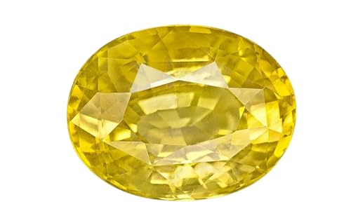 Saphir jaune naturel non traité de 6,60 carats pour joaillerie de prestige