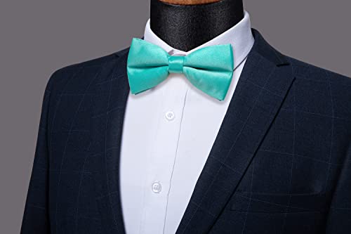 Image of YourTies Bow Ties for Men Pretied Bowties Solid Color Satin Bow Tie Formal Business Tuxedo Wedding Party Prom