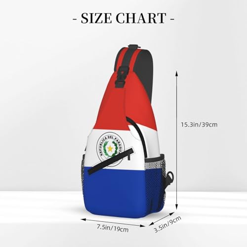 Mochila bandolera unisex con diseño bandera Paraguay miniatura 3