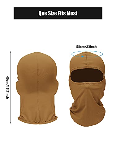 Image of Zhanmai Ski Mask for Men Balaclava Face Cover Full Face Mask Breathable UV Protector Neck Gaiter for Outdoor Motorcycle