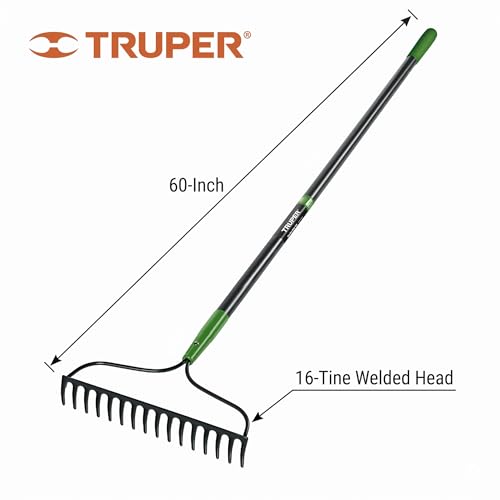Rastrillo Truper Tru Tough 16 púas, mango fibra 60 pulg miniatura 2
