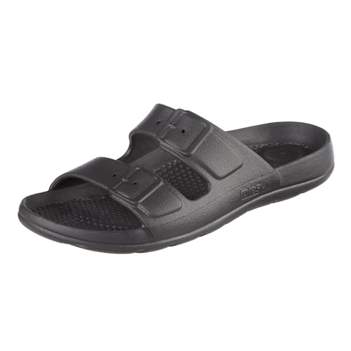 totes Unisex-Child Everywear Lightweight Waterproof Contoured Molded Double Buckle Slide Sandals