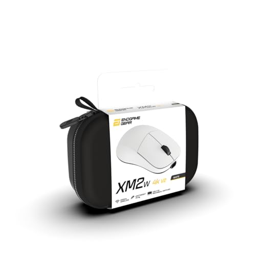 Image of ENDGAME GEAR XM2w 4k v2 Wireless Gaming Mouse White - 30K DPI Optical Sensor, 4000Hz Polling, Claw-Grip Design for Medium to Large Hands, Lightweight (61.5g)