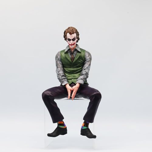 Image of 12 Cm Clown-Themed Villain Action Figure - Sitting Pose Figurine with Removable Mask, Multicolor Desk & Car Decoration -(1 Piece)