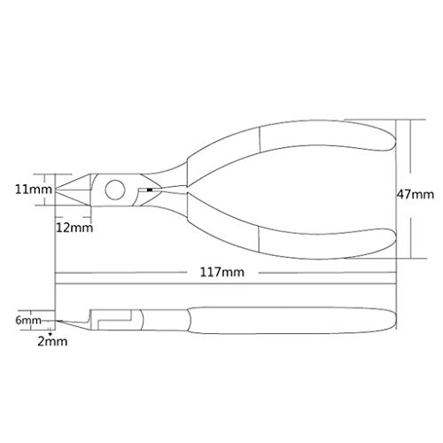 COJJ Carbon Steel Precision Sharp Cutter Pliers Puzzles Model Assembly Cutting Nipper Diagonal Plier Professional Snips Shears Home DIY Tools - Image 3