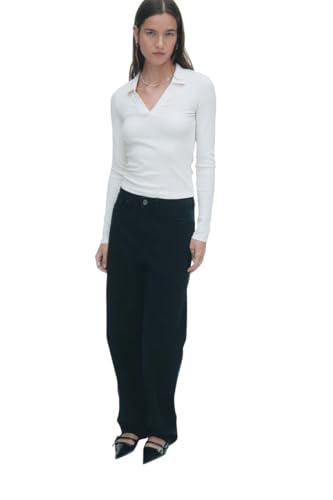 Image of KOTTY Womens High Waist Flared Fit Ankle Length Clean Look Denim Jeans