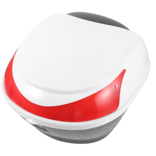 Coffre arrière moto blanc ifundom avec serrure de sécurité pour casque