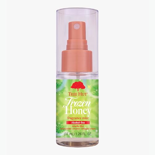 Tree Hut Mini Frozen Honey Hair & Body Mist Hydrating & Alcohol-Free Body Spray Alcohol-Free Formula Versatile Body Spray Travel Size 1.26 fl oz