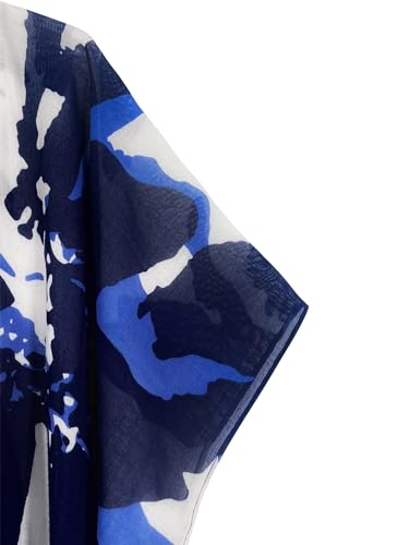 Moss Rose Women's Beach Kaftan Dresses Kimono Swimsuit Cover up for Bathing Suit with Floral Pattern3