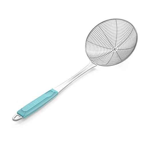 TOP TRICK Stainless Steel Deep Fry Strainer Puri Jhara Skimmer Strainer (AES strainer-16cm)