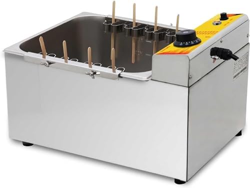 Commercial Deep Fryer 12L/25L,Automatic Cheese Hot Dog Sausage Grill Stove Sticks Frittyer, Sausage Fryers Adjustable Temperature (12L)