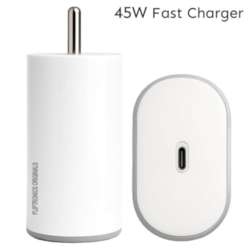 Image of Original 45W Type C Fast Charger Adapter for 2a Plus /Phon 2A /Phon 2 /CMF, 3A Charger 1 /Buds /Ear Stick, 45 W USB C Charging Adaptor, 45watt Charge Smartphone, White (DEC183)