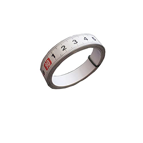 Selbstklebendes Nylon-Maßband, 10 mm breit, weiß, metrische Skala, Gehrungsband, Maßstabslineal (links nach rechts), 10 m Länge, 1 Stück