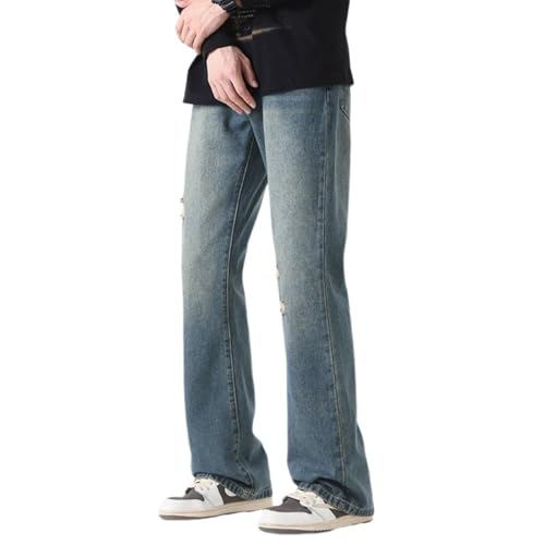 Jeans Pants Trouser Denim Spring and Autumn High Street Hip Hop Classic Micro Horn Retro Versatile Men