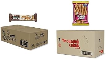 Eti Bur ak S tl  Kremal  Yulafl  Bisk vi 100 g x 12 Adet ve Eti Susaml   ubuk Kraker 56 g x 17 Adet
