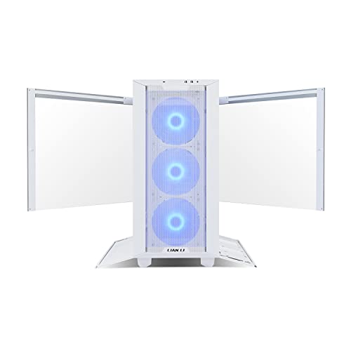 Image of Lian Li Aluminium Lancool Iii RGB Mid-Tower Computer Casei Gaming Cabineti Pc Cabinet-White|Support-Eatx /ATX /Micro /Mini ITX|Pre-Installed 3X140Mm Argb Front Fans&1X140Mm Pwm Rear Fan-G99.Lan3Rw.in
