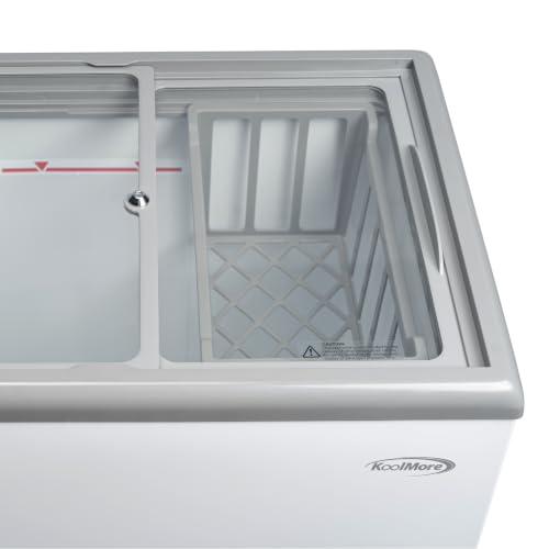 Image of KoolMore 22 in. Commercial Flat Top Ice Cream Display Freezer, NSF Listed, 3.4 Cu. Ft. in White