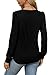 OFEEFAN Long Sleeve Shirts for Women Dressy Casual Fall Tops 2025 Black Blouse Tunic Tops to Wear with Leggings Plus Size Winter Clothes M
