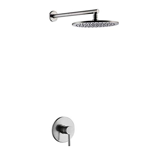 Ensemble de robinet de douche cascade avec jet supérieur de 8" et valve céramique anti-fuite - 4
