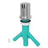 Dual Air Gap with Brushed Stainless Steel Brass Cap for Double Drawer or Two Separate Dishwashers with Skirted Cap and Extra Long Thread for Thick or Thin Countertops (AG200-404, AG200-X04, AMERIGAP)