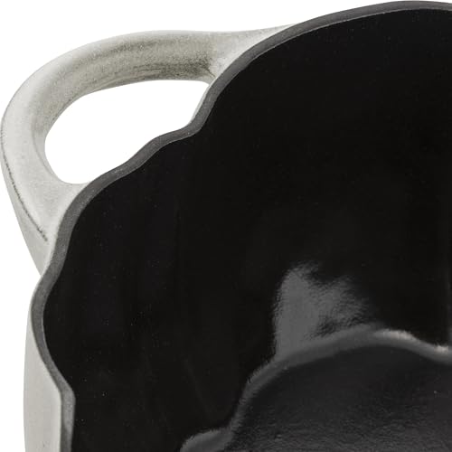 Image of STAUB Cast Iron 3.5-qt Pumpkin Cocotte with Stainless Steel Knob - White Truffle