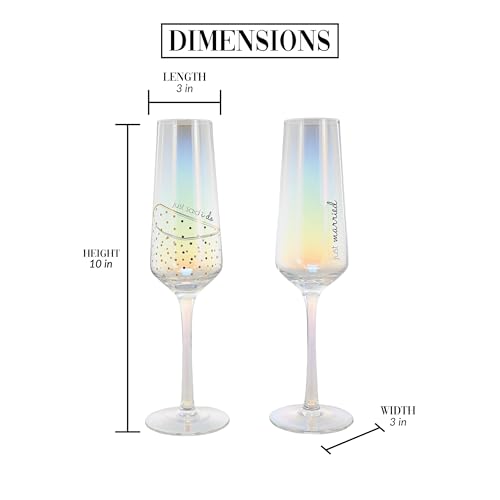 Flûtes à champagne en verre irisé au design raffiné