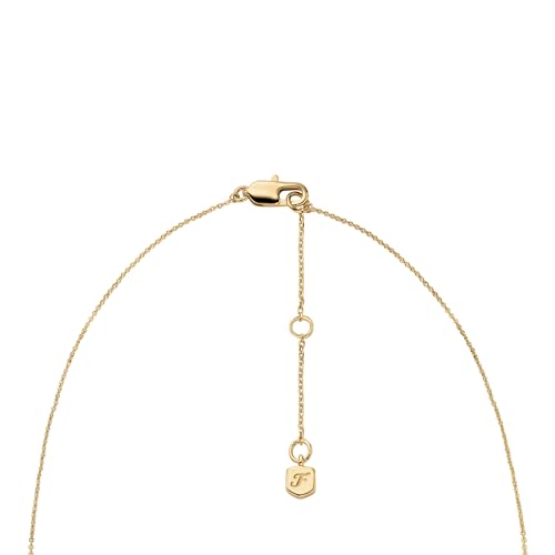 Image of Fossil Women's Ellis Toi Et Moi Gold-Tone Brass Station Necklace