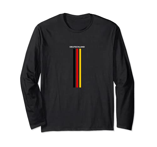 Flag Germany Long Sleeve T-Shirt, Black