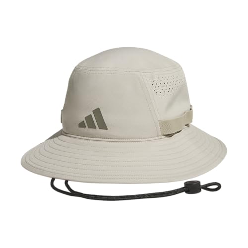 adidas Mens Victory Bucket Hat Outdoor Sun Boonie for Hiking and Fishing Wonder Cargo Khaki/Clay Grey/5 S/M