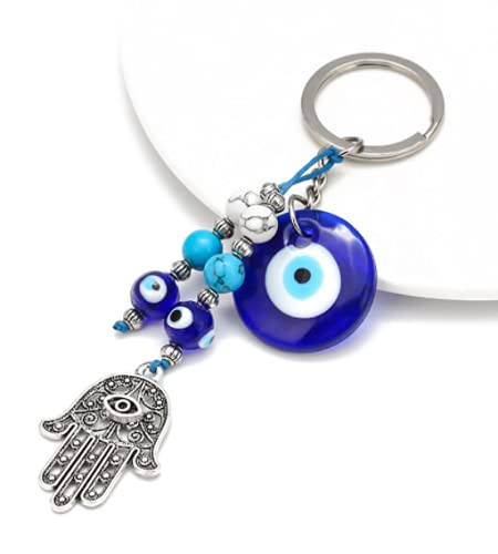 Llavero Ojo Turco y Mano de Fatima | Amuletos para el Mal de Ojo | Amuletos de la Suerte y Proteccion | Llavero de Mal de Ojo | Amuletos de Proteccion