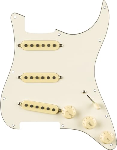Fender Pre-Wired Stratocaster Pickguard, Eric Johnson Signature, 11-Hole, Parchment