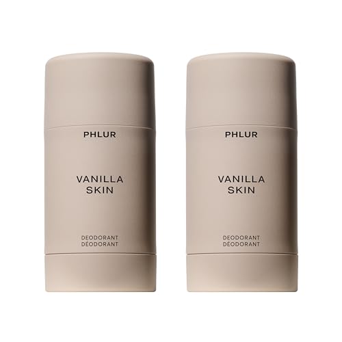 Image of PHLUR Vanilla Skin Natural Deodorant, 1.76 Oz (2-Pack) - Aluminum Free | Deodorant for Women & Men, Long Lasting Odor Protection with Vanilla, Sandalwood & Pink Apple, Deodorant Stick