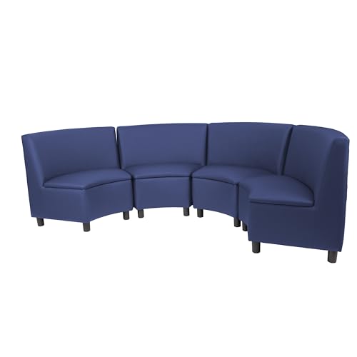 Image of FDP Kid Comfort Collective Modular Wedge Chairs, 4-Pack - Navy