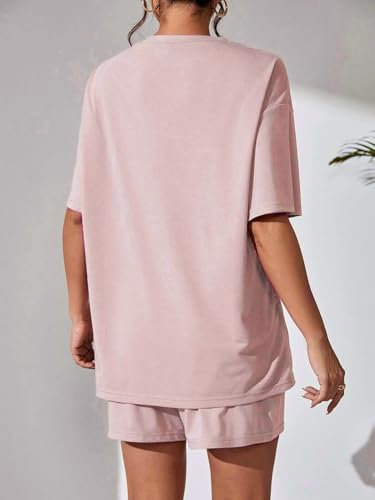 Image of KSHS Women Cotton Night Suit Top & Shorts Set | Loose Fit Printed Nightwear Co Ord Set Stylish Western | Soft Breathable Sleepwear Shorts with Pocket for Women