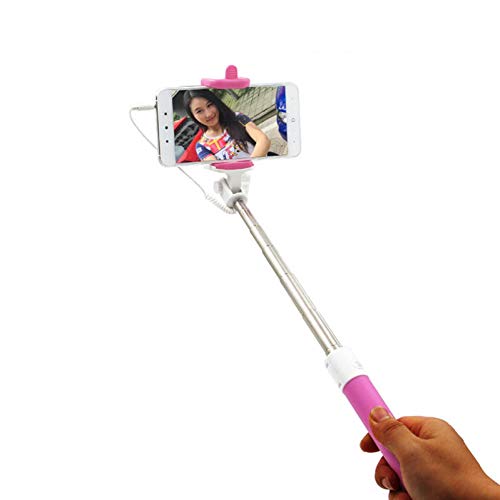 LSDRHTJ Universal Candy Mini Selfie Sticks Monopod con Cable Extensible Palo Selfie para iPhone 7 Plus Huawei Mate 9