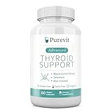 Purevit Advanced Thyroid Support Supplement with Black Cumin Extract, Selenium, Myo-inositol, Thyroid Support for Hashimotos and Hypothyroidism, 60 Capsules