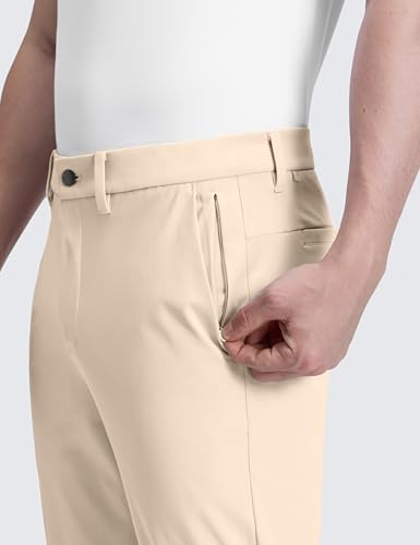 Image of CRZ YOGA All Day Comfy Golf Pants 28 inch /30 inch /32 inch /34 inch /36 inch | Decent Stretch, Wrinkle-Resistant, Casual, Slightly Tapered Leg, Flat Front, Pockets, Trousers for Men