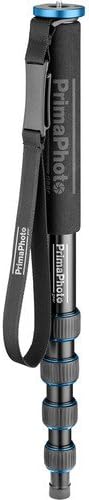 PrimaPhoto Monopod, Extends to 59", Holds 33 Lbs, Blue