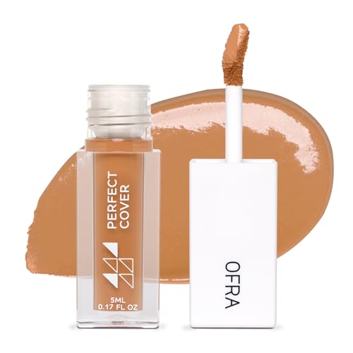 Ofra Cover Concealer - Tan Chestnut - Natural Finish Liquid Concealer - Hydrating, Smoothing, Blendable, and Long-Lasting Formula - Face Makeup and Under Eye Color Corrector for Dark Circles - 5 ml