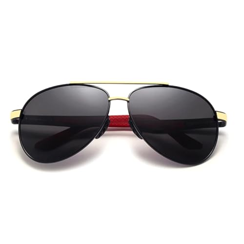 KINGSEVEN Pilot Polarized Sunglasses for Men Aluminum Magnesium Vintage Glasses UV400 Protection7720-3 (Golden gray) - Image 3