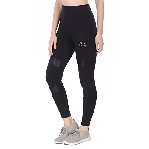 Image of Women's Jegging Multi Net Strip High Waisted 4 Way Stretchable Workout.