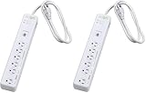 WiOn 50051 Indoor Wi-Fi Smart Surge Protector; 6 Grounded Outlets (Pack of 2)