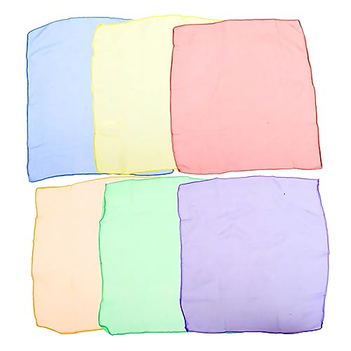 Yardenfun Juggling Dance Scarves Play Scarves for Dance Studios Schools Colorful Square Scarves Rhythm