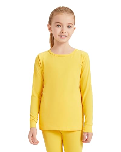 Dreammonkey 2T to 13Years Girls Basic Long Sleeve Shirts Toddler Kids Soft Cotton T-Shirt Crew Neck Solid Tee Tops