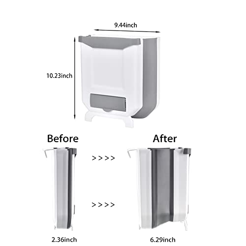 Caneca de basura plegable para cocina 2.4 gal miniatura 2