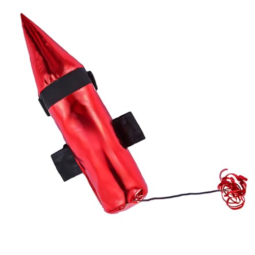 Tressify Red Rocket Costume for Dogs, Halloween Cosplay Costume, Fun