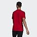 adidas Men's Essentials Big Logo Tee, Scarlet/White, X-Small