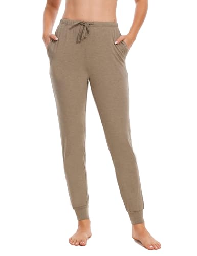 Image of GYS Women's Pajama Pants - Viscose Made from Bamboo, Joggers Pants with Pockets Comfy Lounge Sleep Pants Pj Bottoms