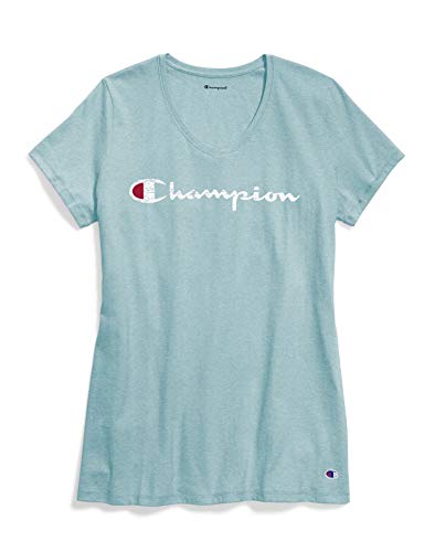 Champion Plus Logo Active V-Neck T-Shirt 2X Teal